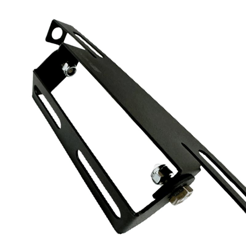 Porta Placa Abatible Con Base Negro 2