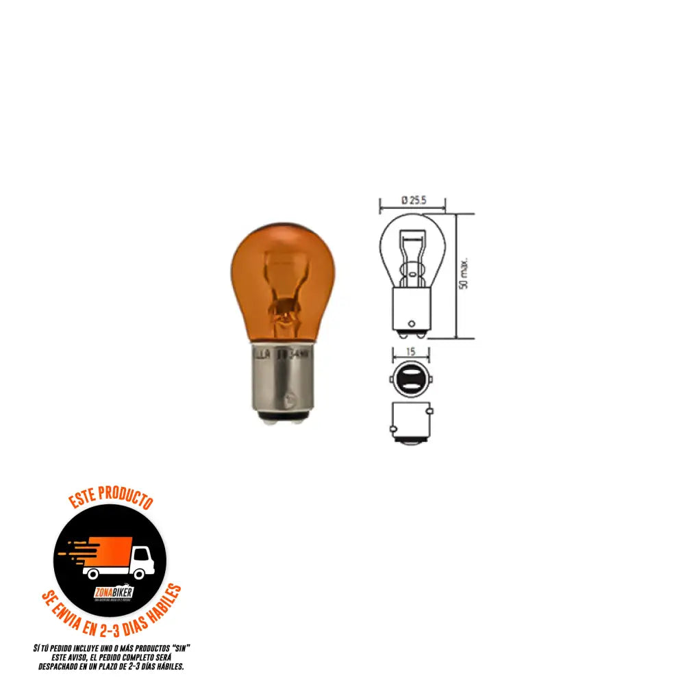 Bombillo 1034=17916 23/8W Bay15D 12V Hella - Repuestos