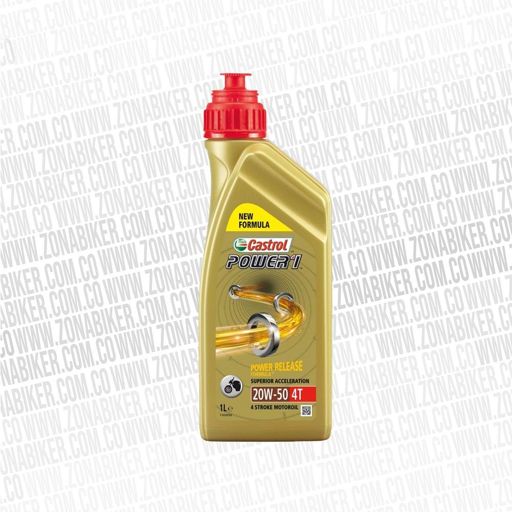 Aceite Castrol Power 1 Sintetico 4T 20W-50 1Lt