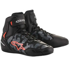 Botas Alpinestars Faster 3 Negro Gris Camuflado Rojo
