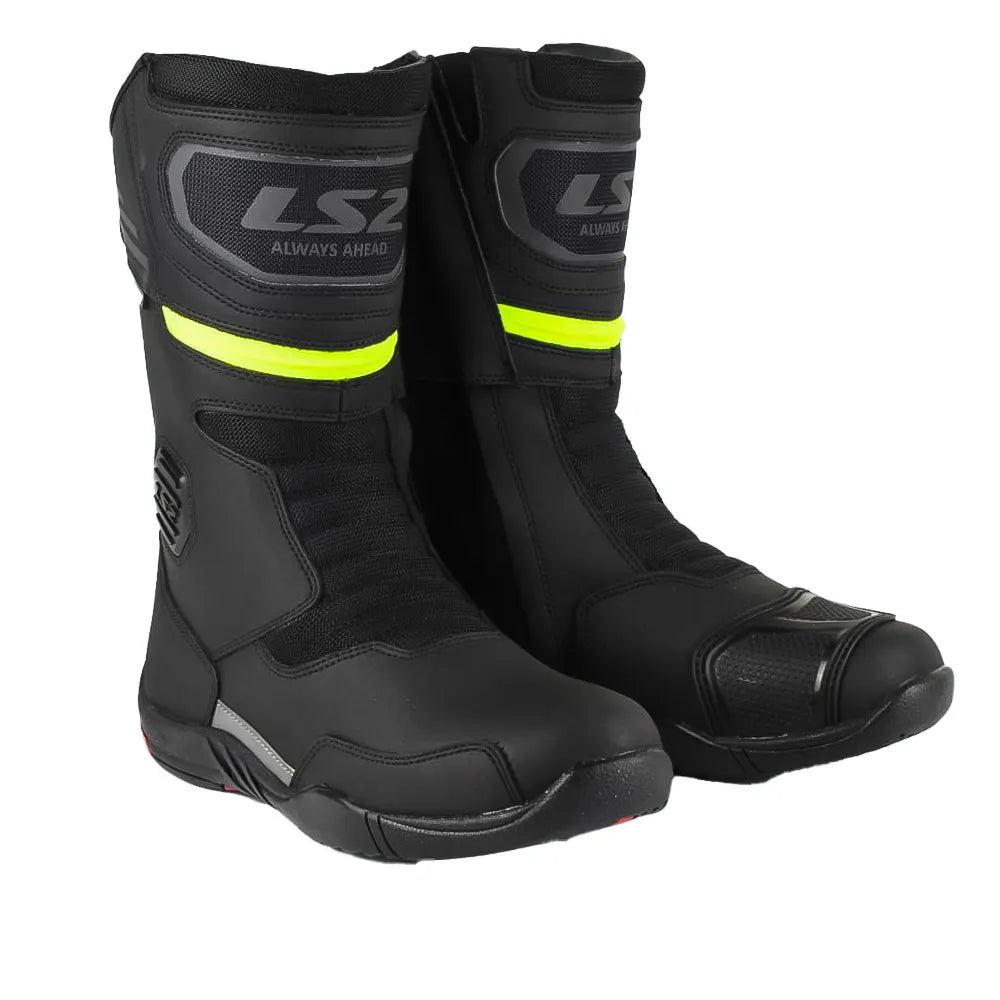 Botas Ls2 Impermeables Goby Wp Man Negro Amarillo Neón