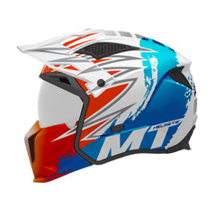 Casco Mt Streetfighter Sv Tackle A7 Rojo Azul
