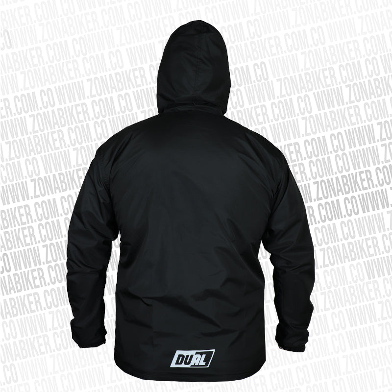 CHAQUETA POLIESTER BULLET DOBLE FAZ NEGRO GRIS 4