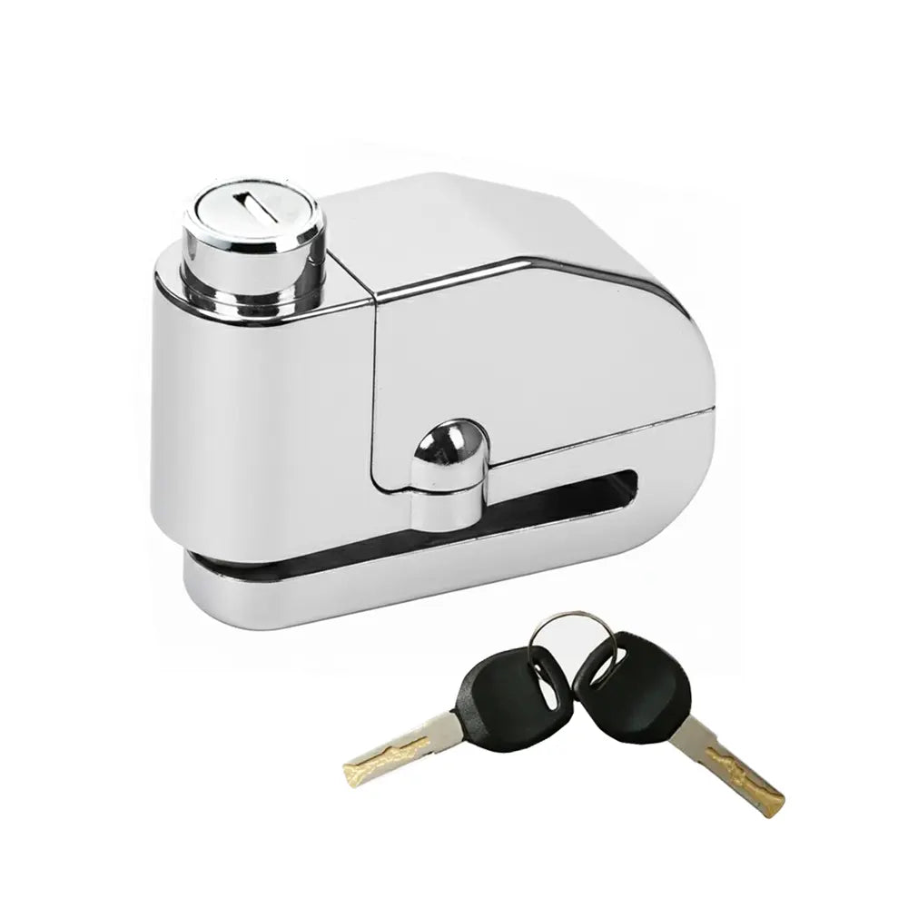Candado Freno Disco Alarma 303 Plateado
