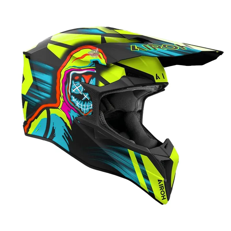 Casco Airoh Wraaap Cyber Amarillo 2