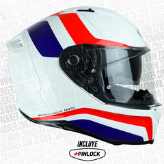 Casco Caberg Avalon Blast Blanco Azul Rojo 2