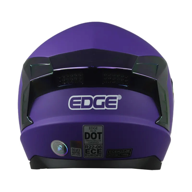 Casco Edge Extreme Solid Morado 3