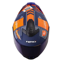Casco Hro 506sp Citak Azul Oscuro Naranja Visor Iridium Azul 3