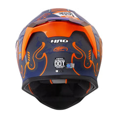 Casco Hro 506sp Citak Azul Oscuro Naranja Visor Iridium Azul 4
