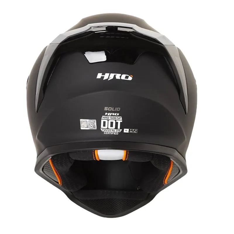 Casco Hro 506sp Solid Negro Gris Oscuro Visor Iridium Silver 3
