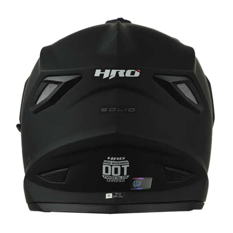 Casco Hro Mx-330Dv Solid Gris Silver Visor Iridium Azul 3