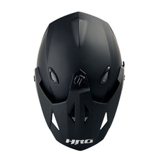 Casco Hro Mx-330Dv Solid Negro Gris Visor Iridium Azul 2
