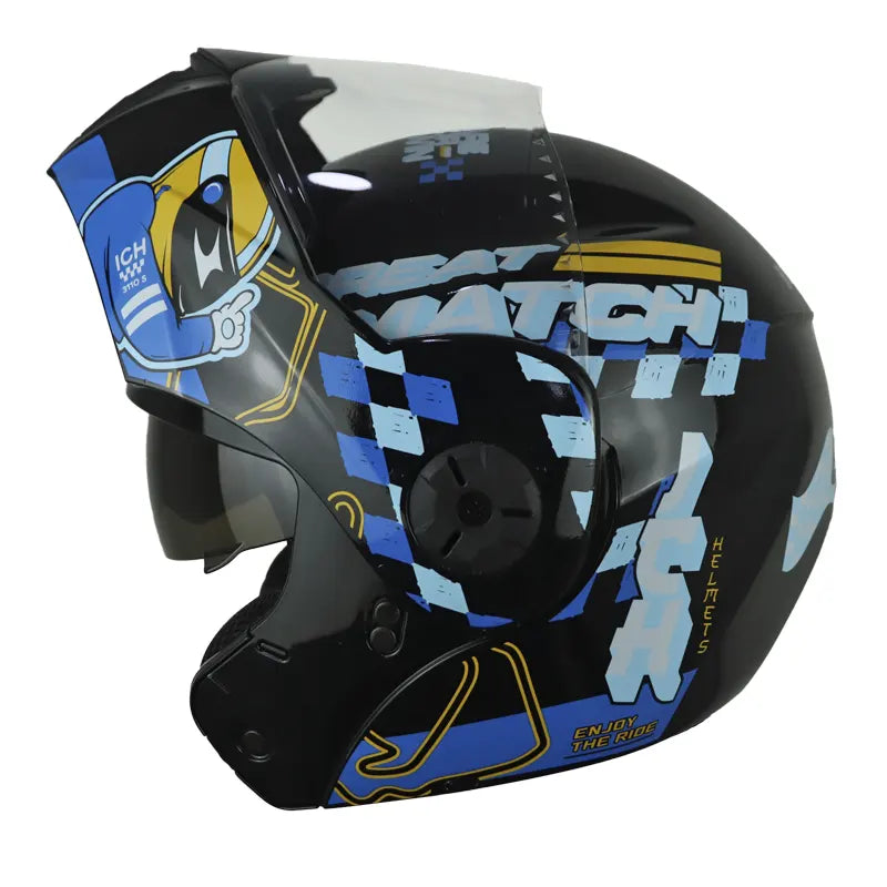 Casco Ich 3110 Kids Eracer Negro Naranja