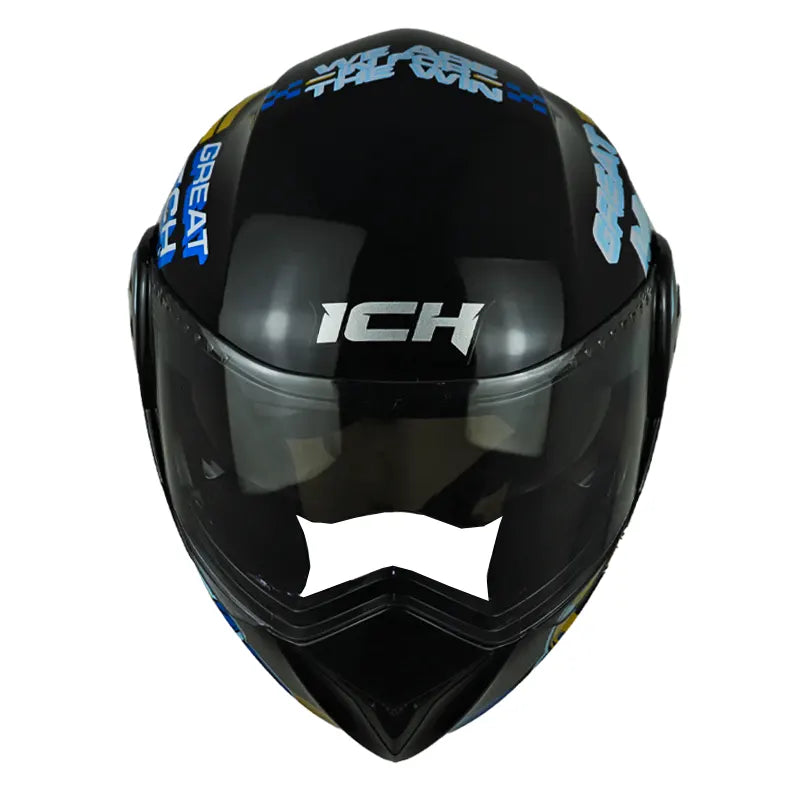 Casco Ich 3110 Kids Eracer Negro Naranja 2