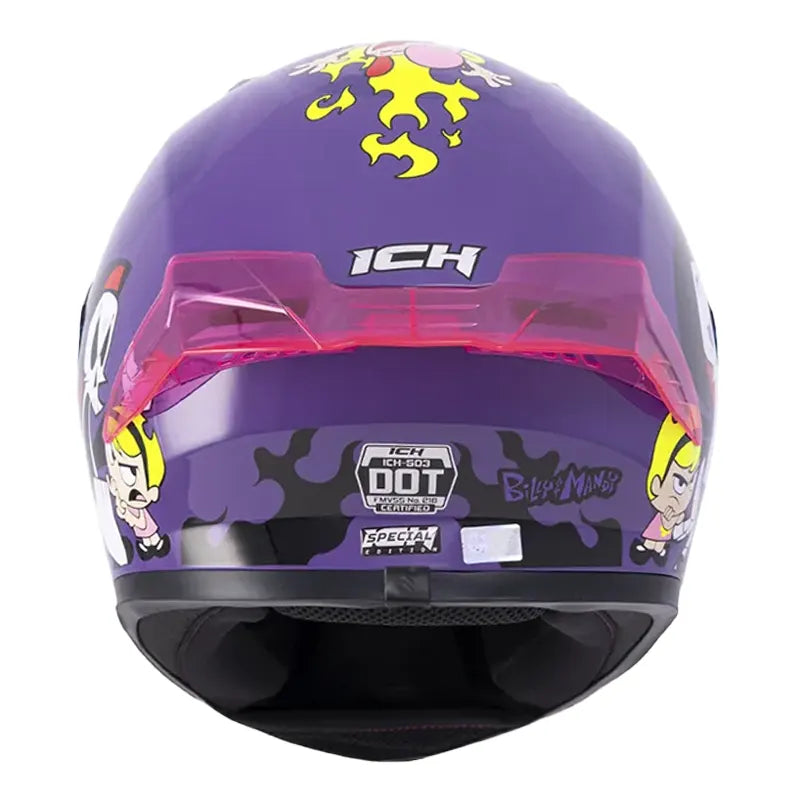 Casco Ich 503 Edicion Especial Billy Mandy Morado Visor Morado 3