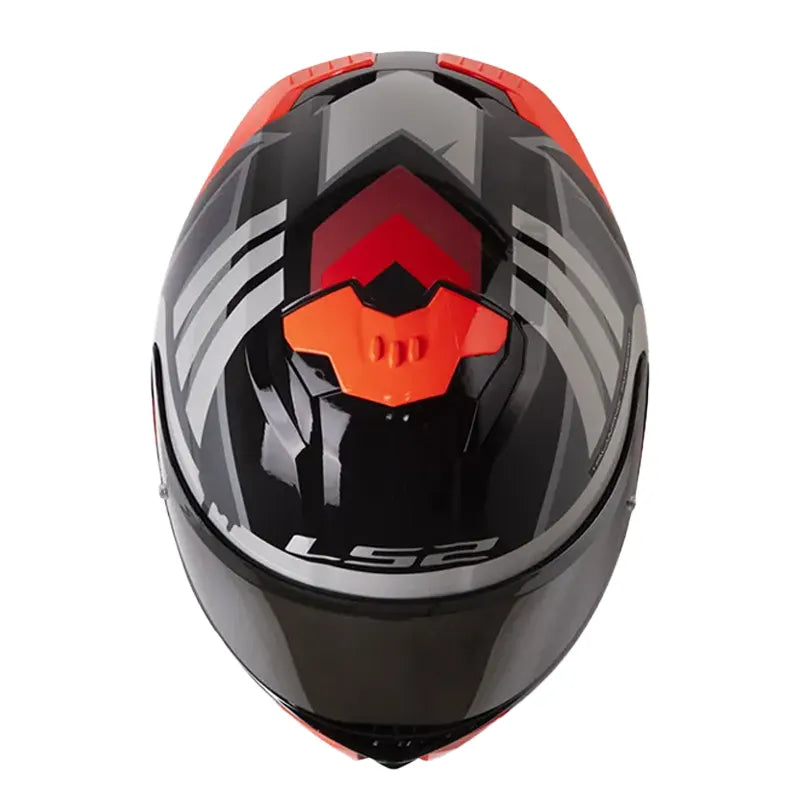 Casco Ls2 Ff808 Elece2 Negro Rojo Visor Iridium Silver 2