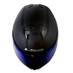 Casco Ls2 Ff808 Solid Negro Visor Iridium Azul 2