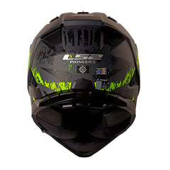 Casco Ls2 Mx-702 Crazy Negro Amarillo Visor Iridium Silver 3