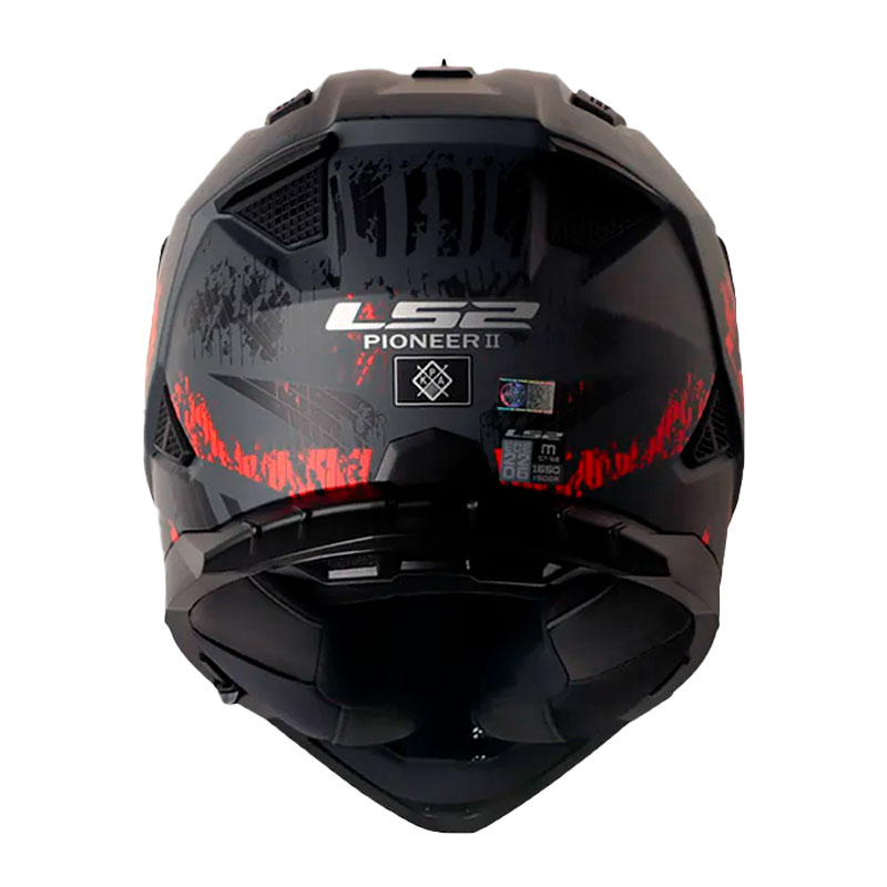 Casco Ls2 Mx-702 Crazy Negro Rojo Visor Iridium Rojo 3