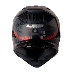 Casco Ls2 Mx-702 Crazy Negro Rojo Visor Iridium Rojo 3