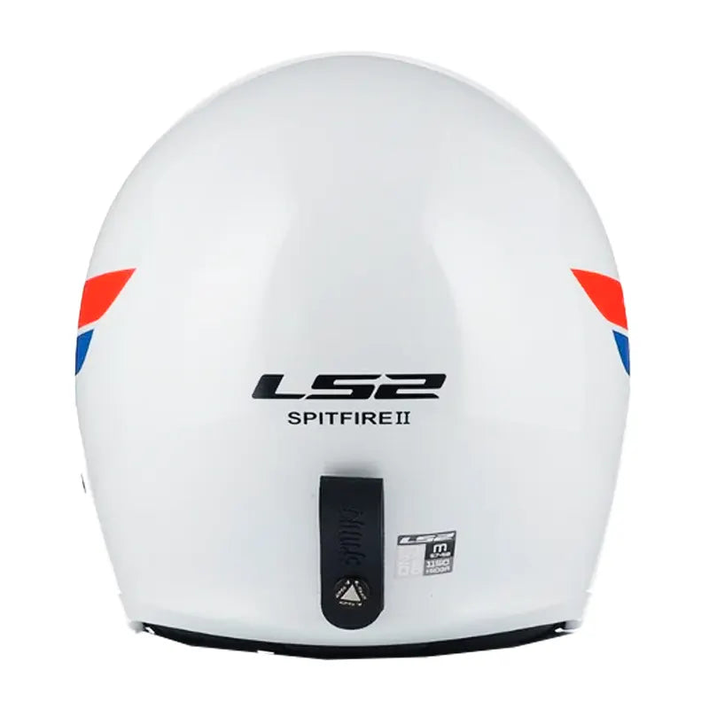 Casco Ls2 Of599 Retro Blanco Azul Visor Smoke 3