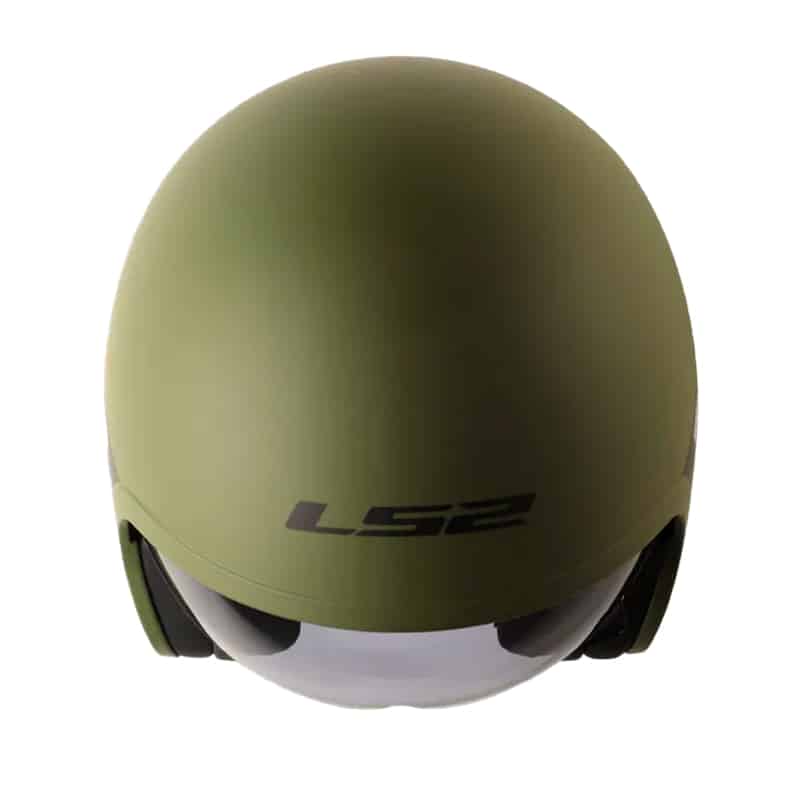 Casco Ls2 Of599 Retro Verde Militar Visor Smoke 2