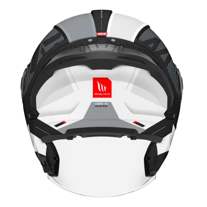 Casco Mt Cosmo Sv Silence B2 Blanco Gris 3