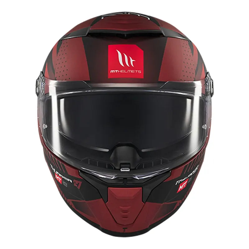 Casco Mt Thunder 4Sv Luminence D5 Rojo Negro 2