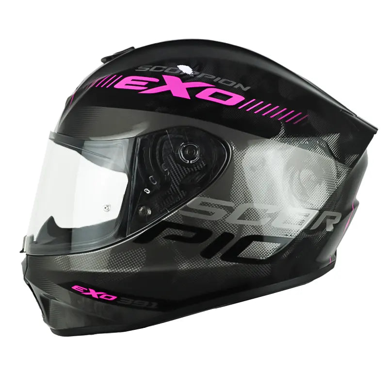 Casco Scorpion Exo-391 Ava Negro Rosado 1