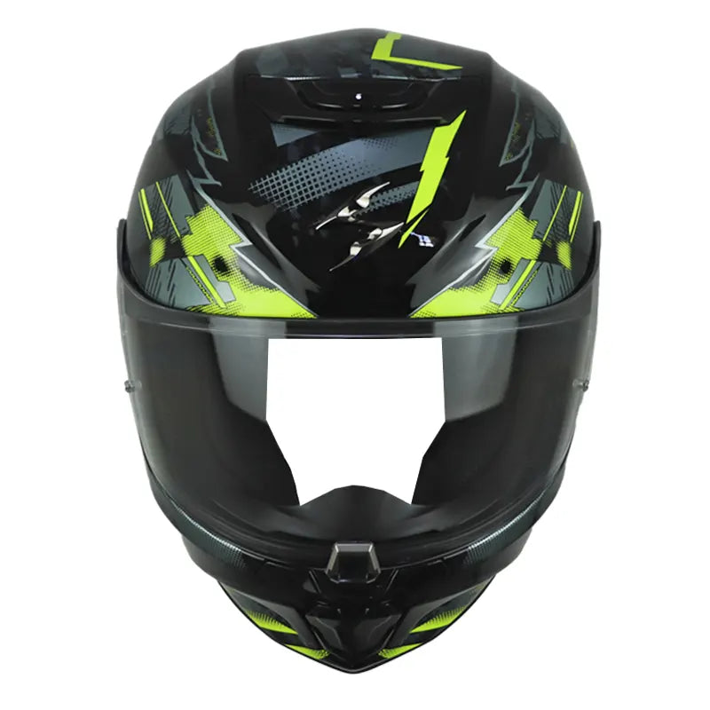 Casco Scorpion Exo-391 Cuter Negro Amarillo 3