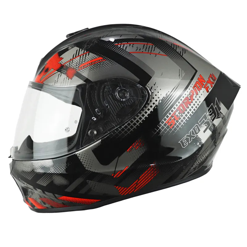 Casco Scorpion Exo-391 Cuter Negro Rojo 1