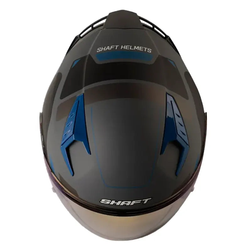 Casco Shaft 226 Gt Balam Gris Oscuro Azul Visor Iridium Azul 2