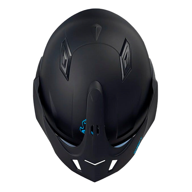 Casco Shaft 227 Trial Solid Negro Azul Visor Iridium Azul 2