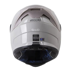 Casco Shaft 502sp Solid Gris Blanco Visor Iridium Azul 3