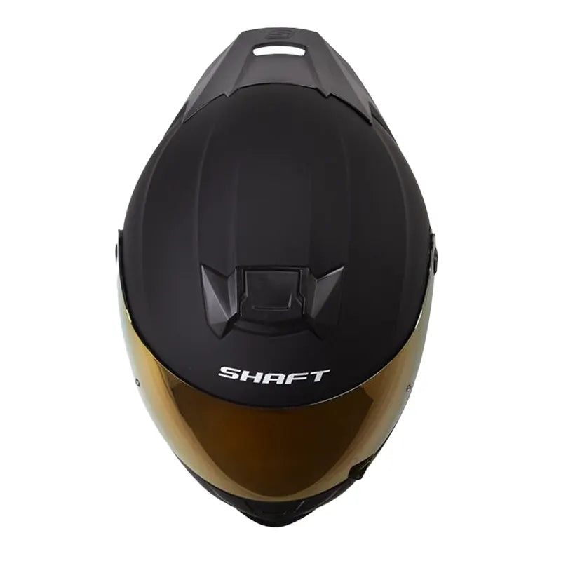 Casco Shaft 502sp Solid Negro Rojo Visor Iridium Rojo 2