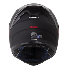 Casco Shaft 502sp Solid Negro Rojo Visor Iridium Rojo 3