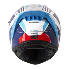 Casco Shaft 504 Runner Blanco Azul Visor Iridium Azul 3