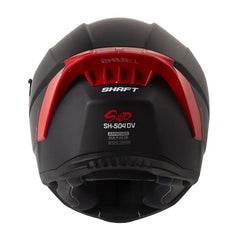Casco Shaft 504 Solid Negro Rojo Visor Iridium Rojo 3