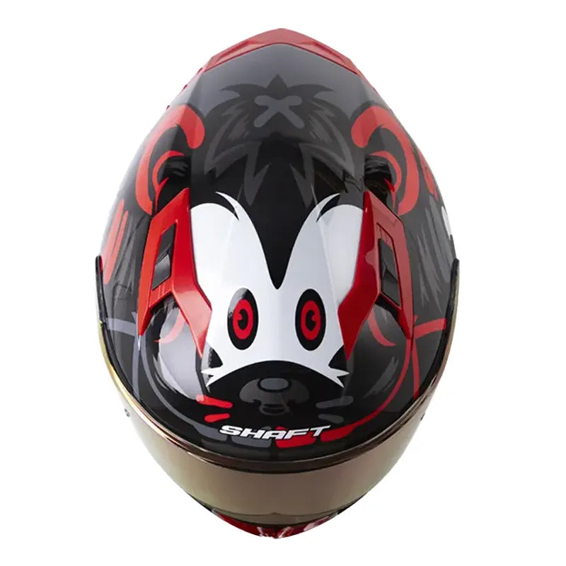Casco Shaft 522sp Bearty Negro Rojo Visor Iridium Rojo 2