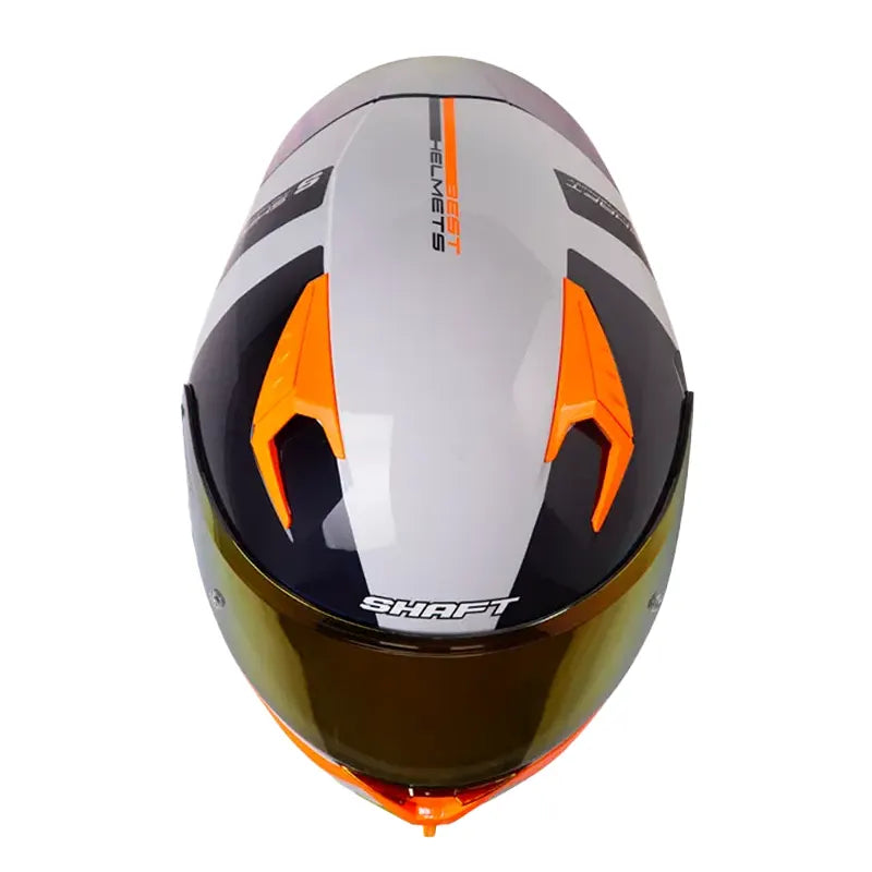 Casco Shaft 526sp Evo Narkan Gris Naranja Visor Iridium Rojo 2