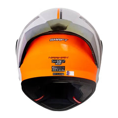 Casco Shaft 526sp Evo Narkan Gris Naranja Visor Iridium Rojo 3