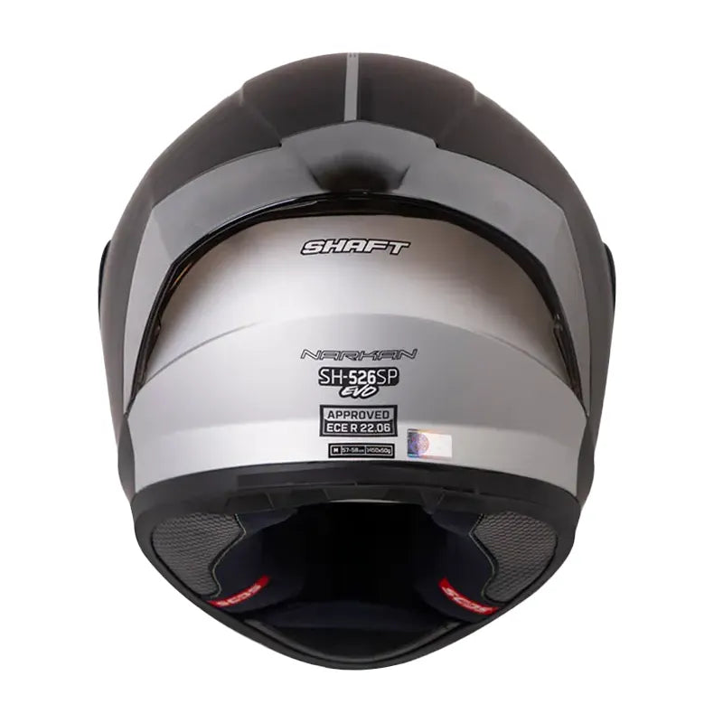 Casco Shaft 526sp Evo Narkan Gris Visor Iridium Silver 3