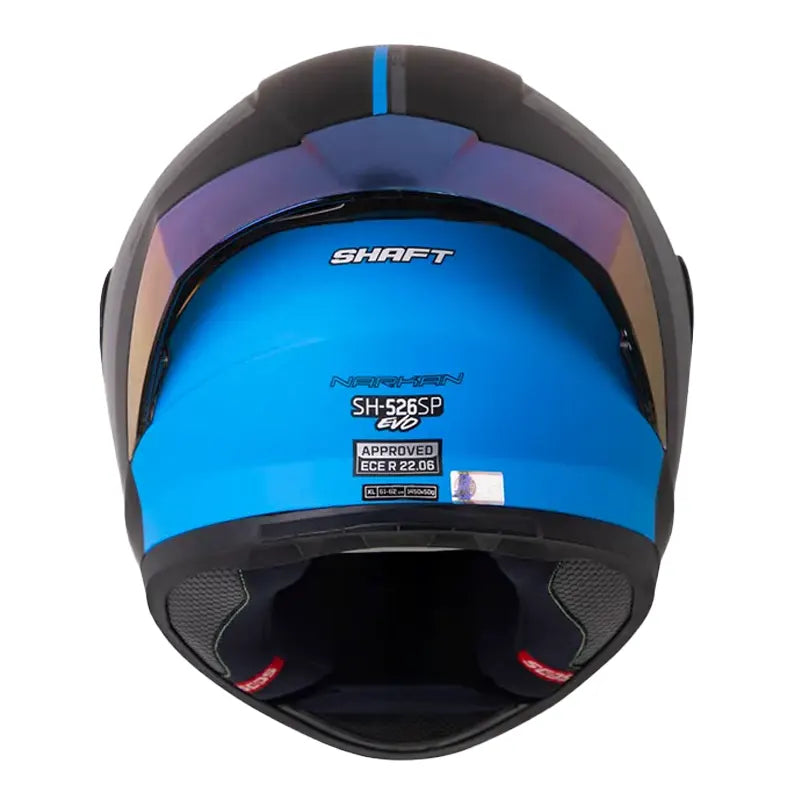 Casco Shaft 526sp Evo Narkan Negro Azul Visor Iridium Azul 3