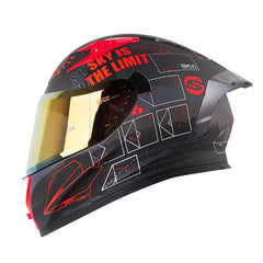 Casco Shaft 526sp Evo Papyrus Gris Rojo Visor Iridium Rojo 1