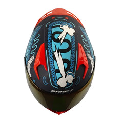 Casco Shaft 526sp Evo Ungloriou Azul Oscuro Visor Iridium Rojo 2