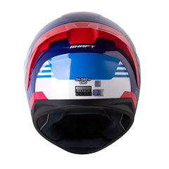 Casco Shaft 582Sp Acenes Blanco Azul Visor Iridium Rojo 3
