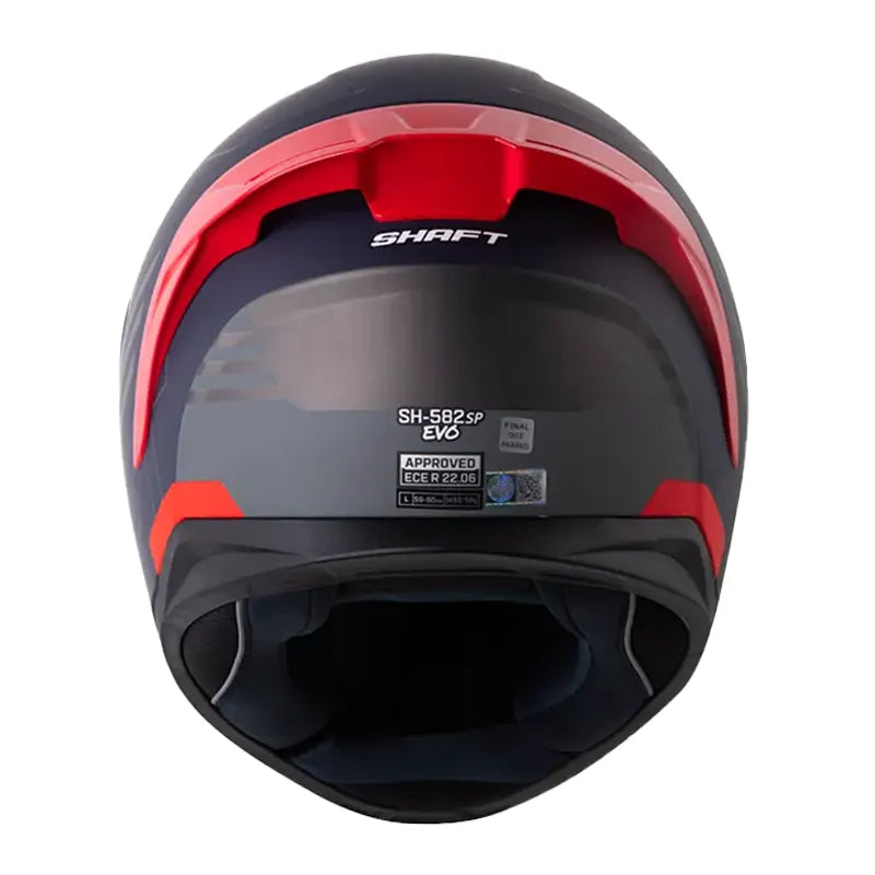 Casco Shaft 582Sp Acenes Gris Oscuro Visor Iridium Rojo 3