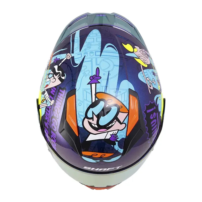 Casco Shaft 582Sp Evo Dexter Camaleon Amarillo Visor Iridium Morado 3