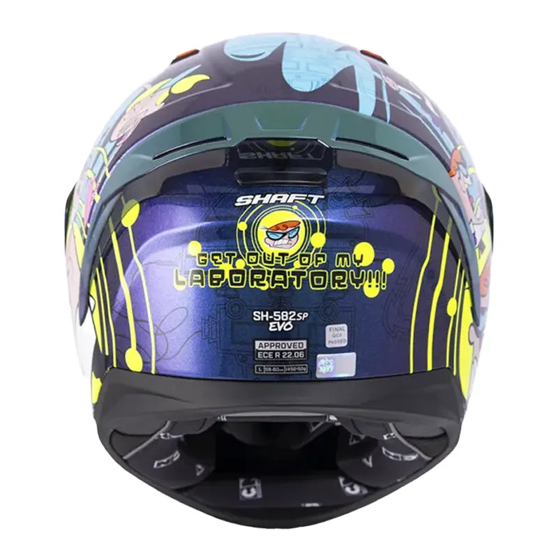 Casco Shaft 582Sp Evo Dexter Camaleon Amarillo Visor Iridium Morado 4