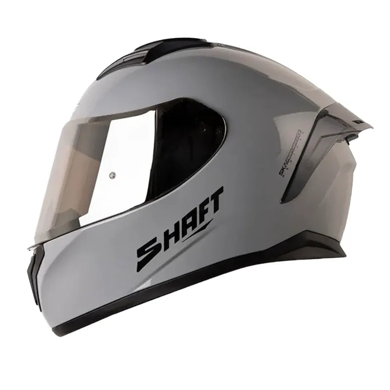 Casco Shaft 582Sp Evo Solid Gris Negro Visor Transparente Iridium Silver